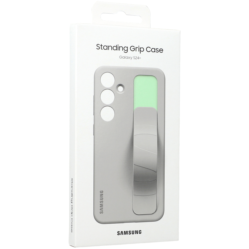 Etui Samsung Silicone Standing Grip Case do Galaxy S24 Plus, ciemnoszare